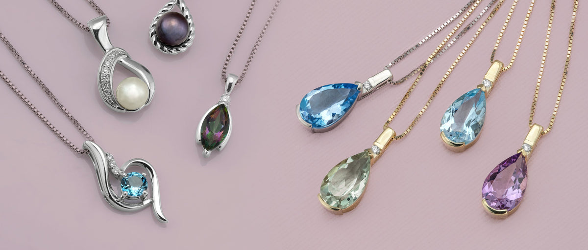Coloured Gemstone Pendants