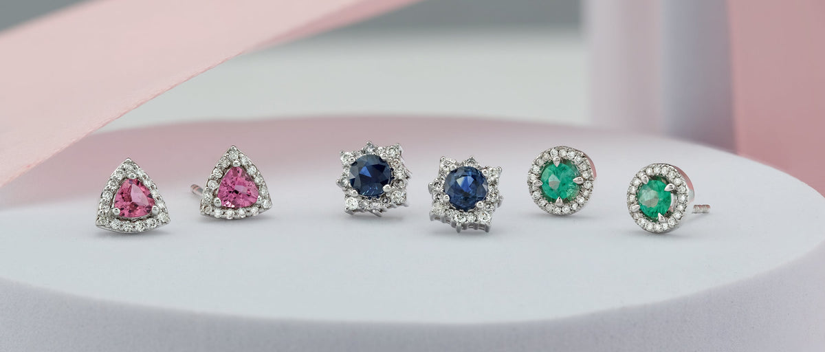 Coloured Gemstone Earrings